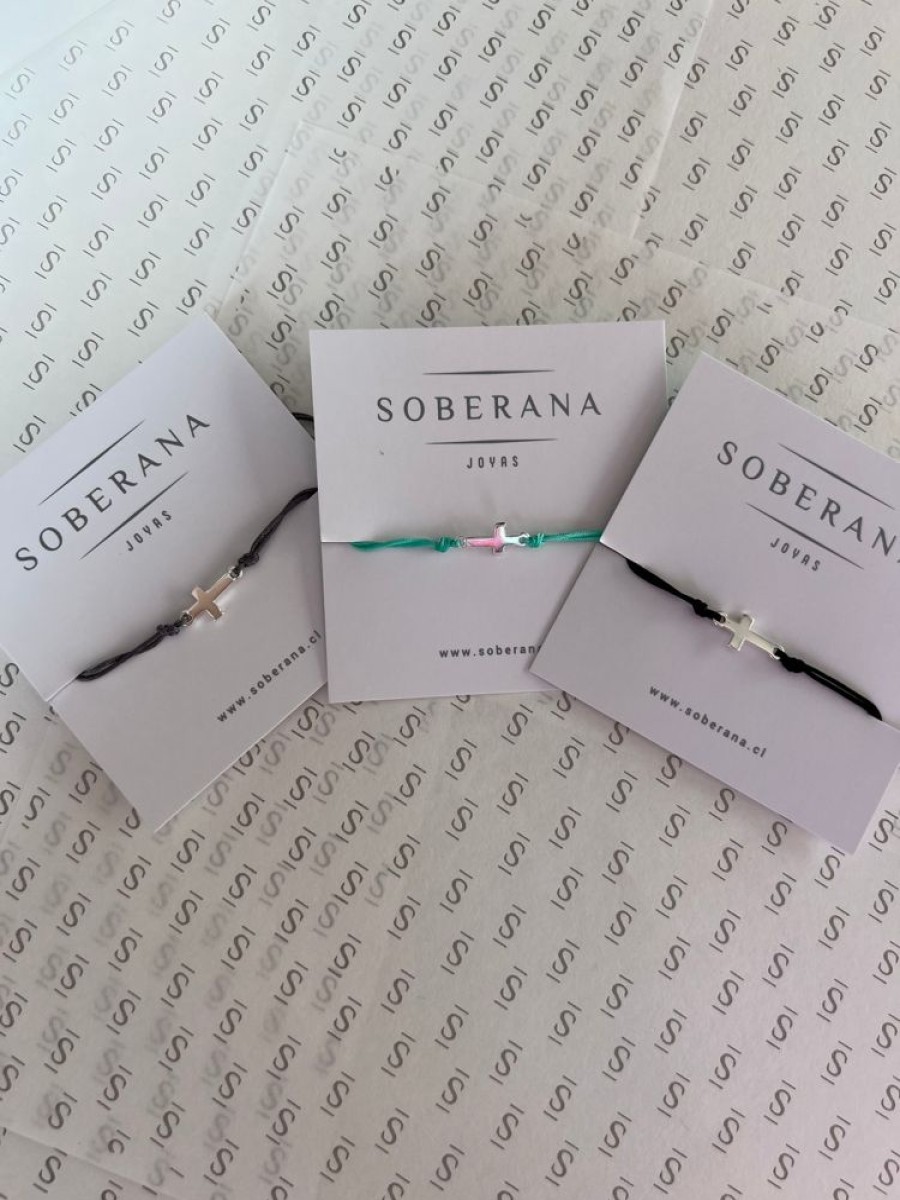 Pulseras Soberana | Pulsera Cruz Conectora Cordon