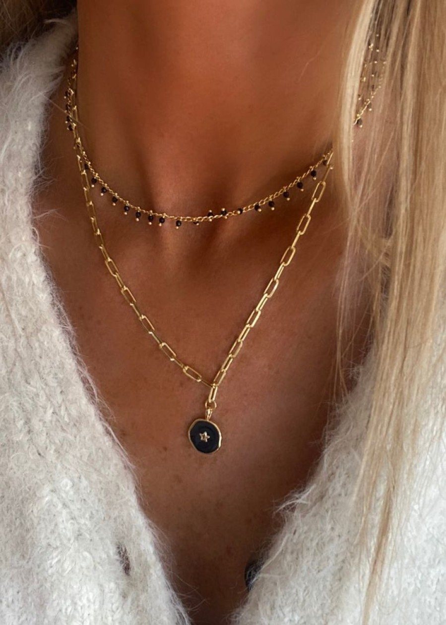 Collares Soberana | Collar Laia Black Star Gold